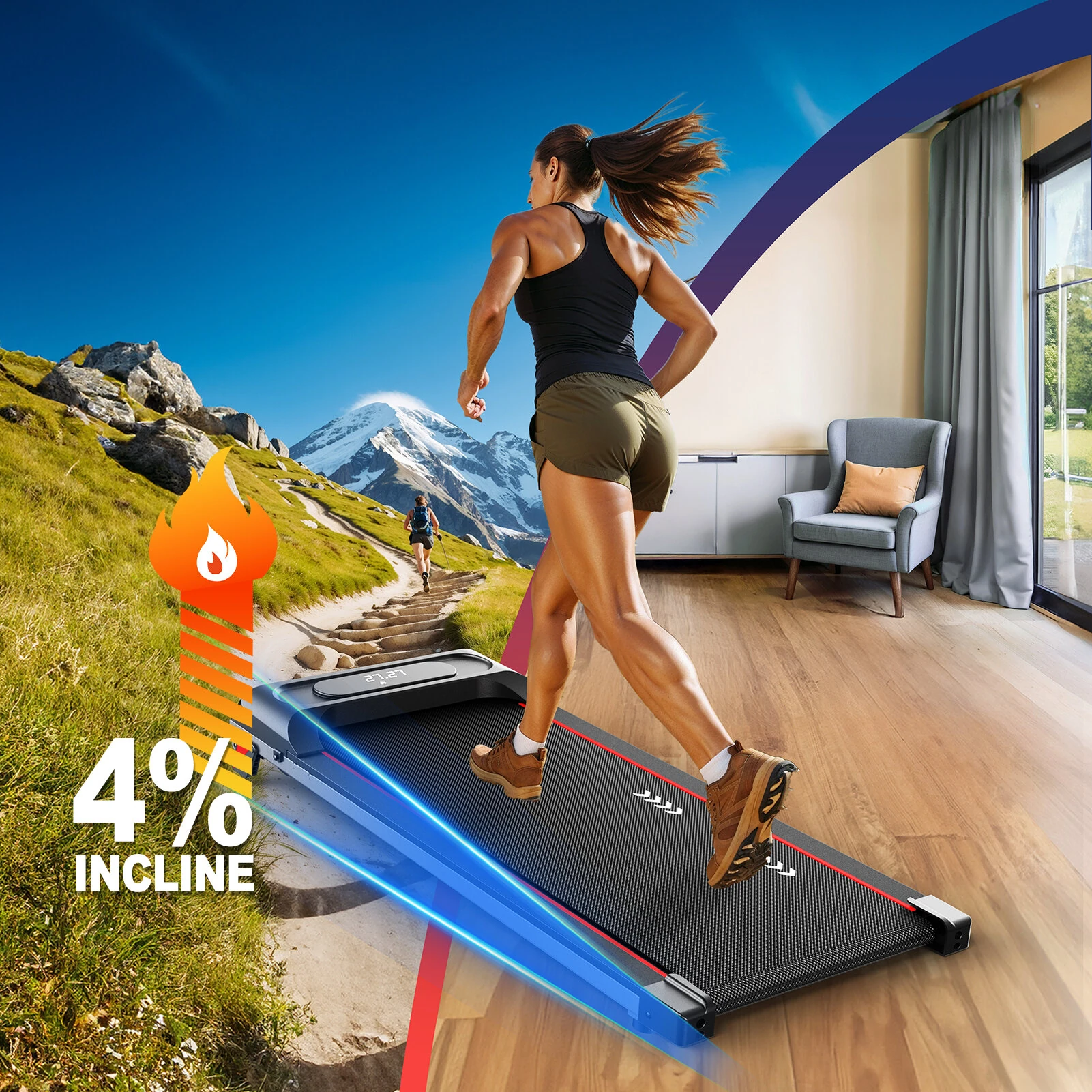 Bominfit-P100-Walking-Pad-Treadmill-ejimo-begimo-takelis-kaina-akcija-NiuxTech-info-2