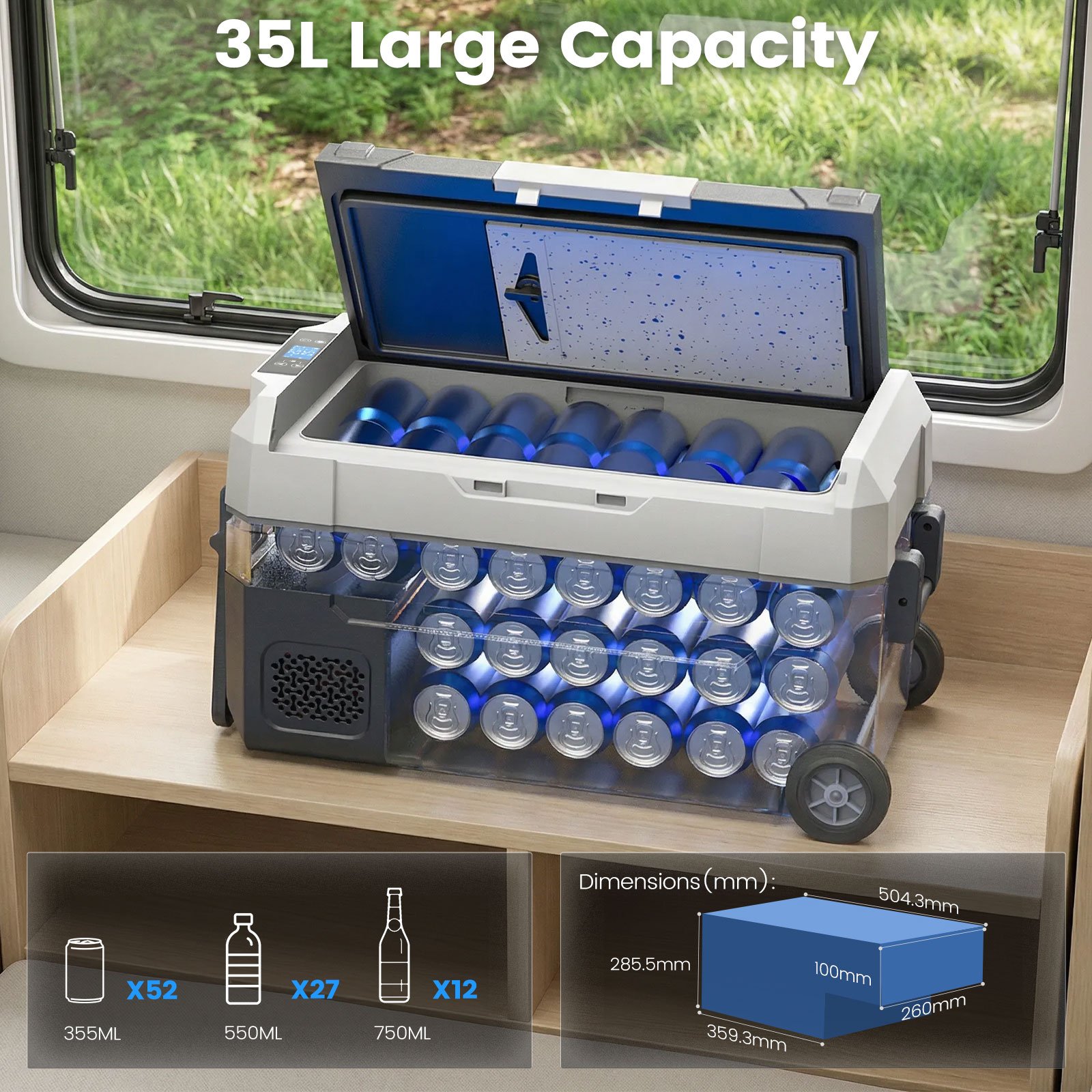 50s超良個体FFA Great condition Hcalory Dual Zone Car Fridge 35/45/55L — Niuxtech