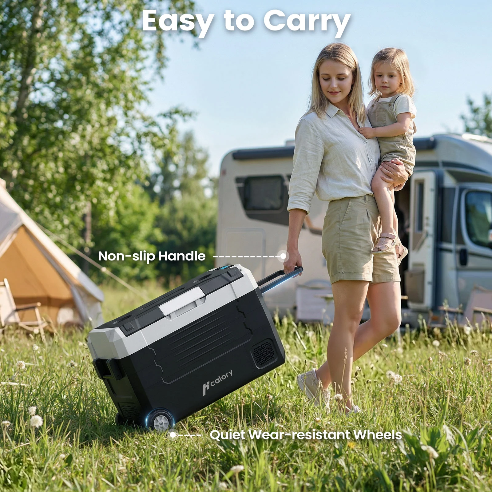Hcalory Dual Zone Car Fridge 35/45/55L — Niuxtech