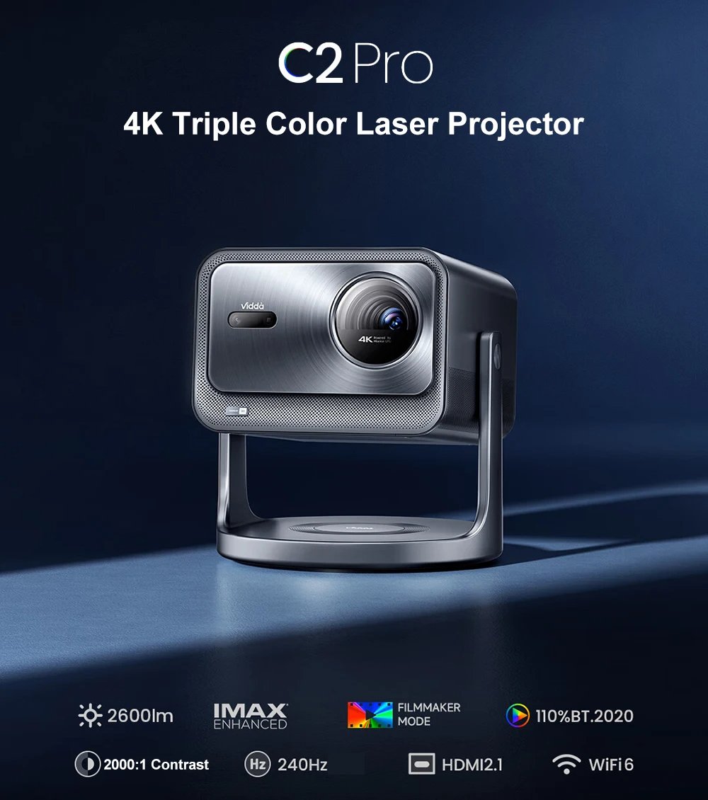 Hisense-Vidda-C2-Pro-4K-projektorius-kaina-akcija-nuolaida-kuponai-NiuxTech-info-1