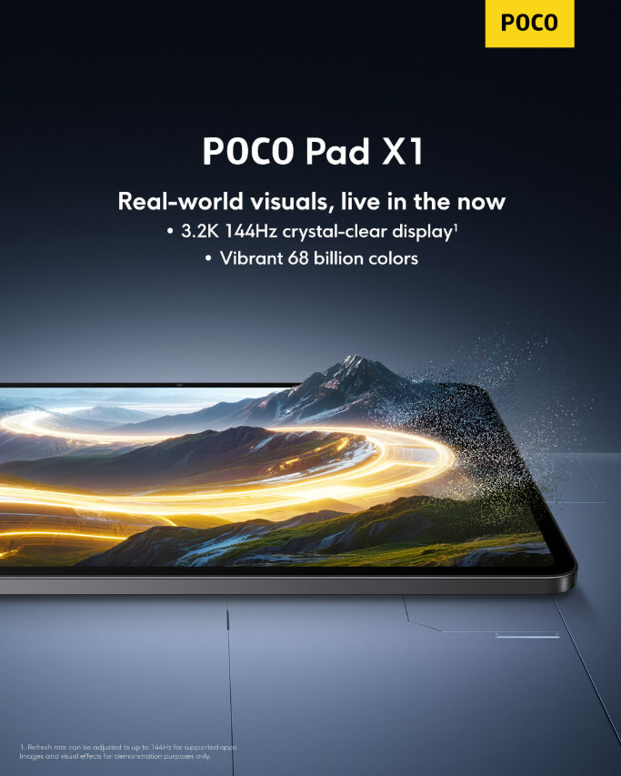 POCO Pad X1 Tablet 11.2″ 144Hz 8GB 512GB — Niuxtech