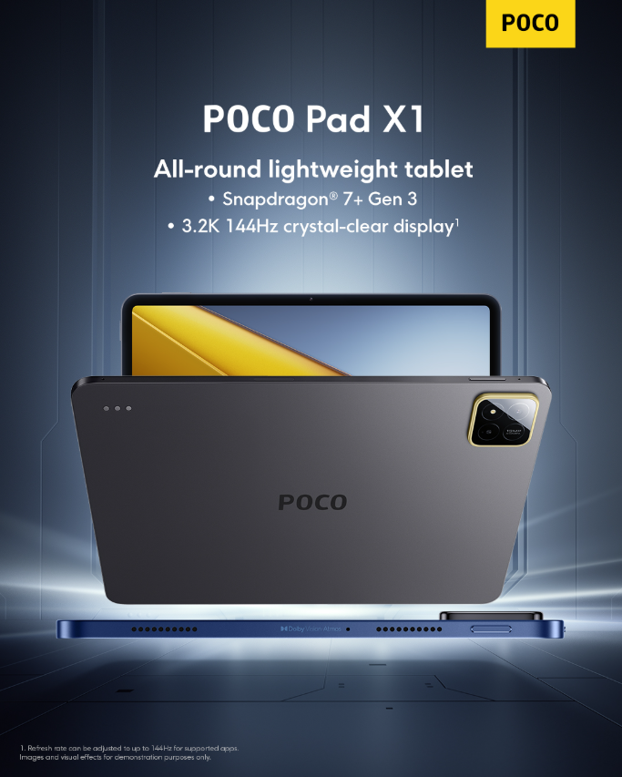 POCO Pad X1 Tablet 11.2″ 144Hz 8GB 512GB — Niuxtech