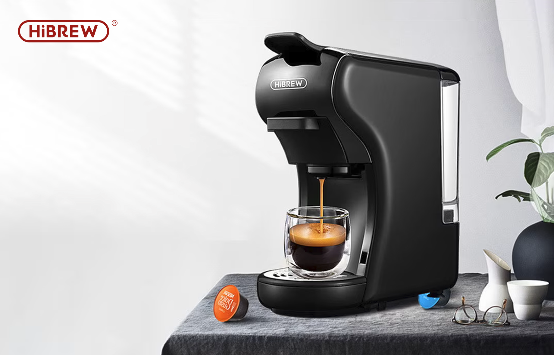 HiBREW H1A 4 in 1 Multiple Capsule Coffee Maker Full Automatic