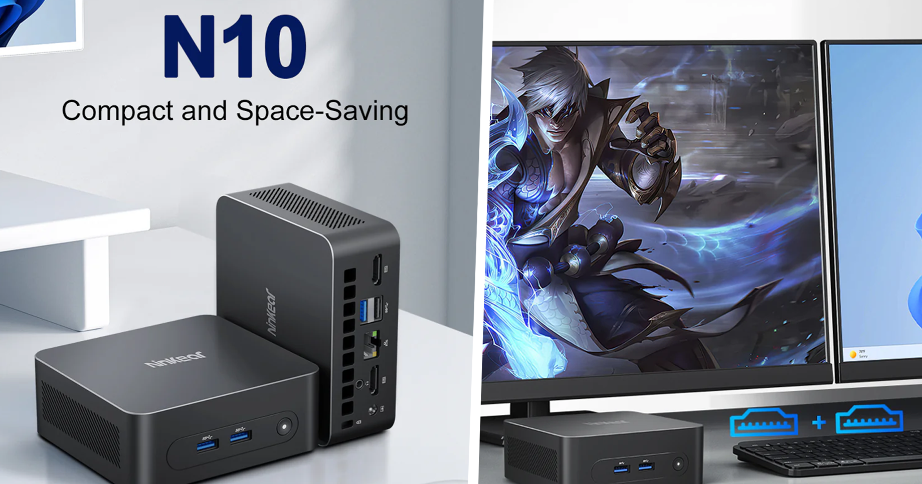 ミニPC (N100、32GB RAM、512G SSD + 2TB SSD) ミニPC (N100、32GB RAM 